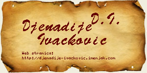 Đenadije Ivačković vizit kartica
